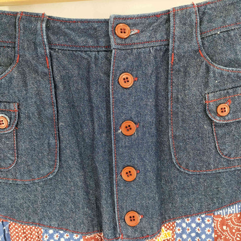 BETTY'S BLUE デニム パッチワークスカート レディース  M